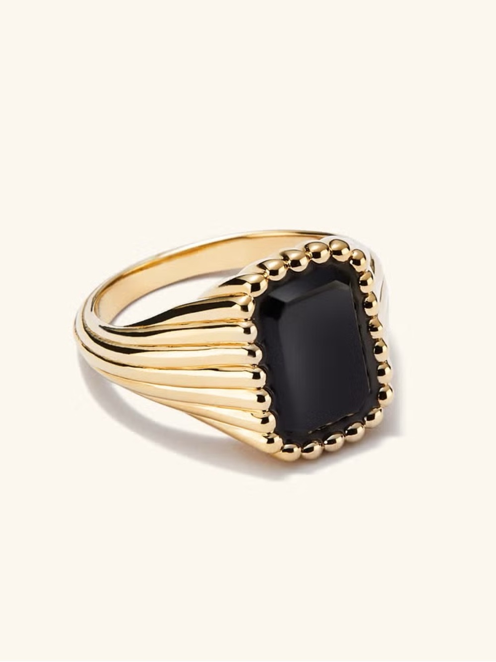 Mejuri Jenna Lyons Onyx Signet Ring